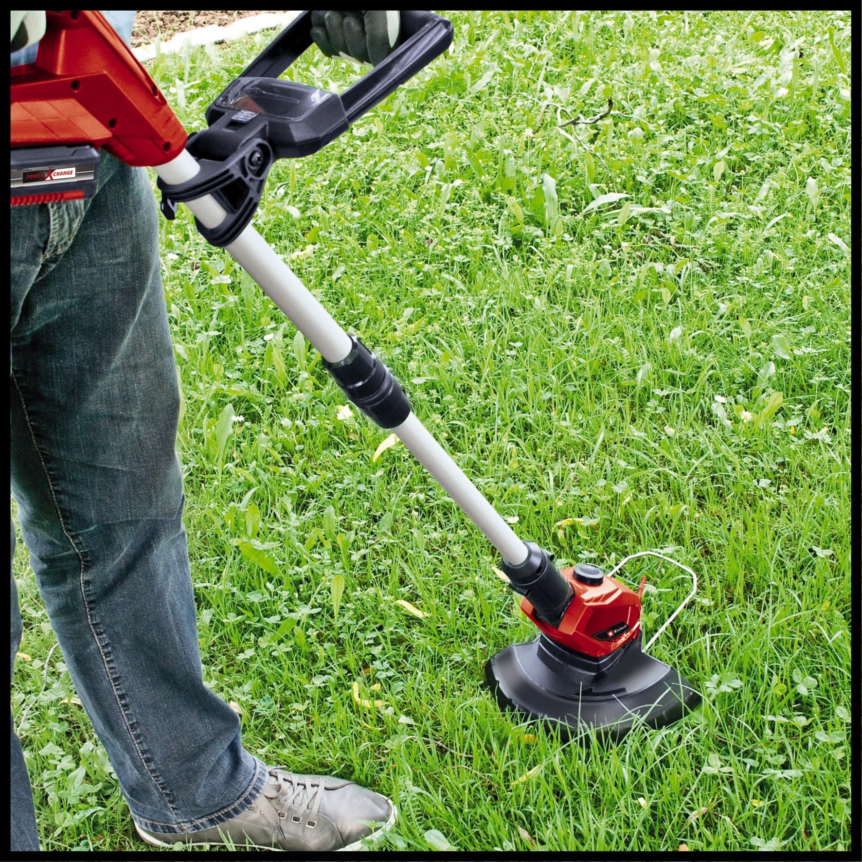 Einhell accu grastrimmer ge-ct 18 li (rood zwart, accu niet inbegrepen)