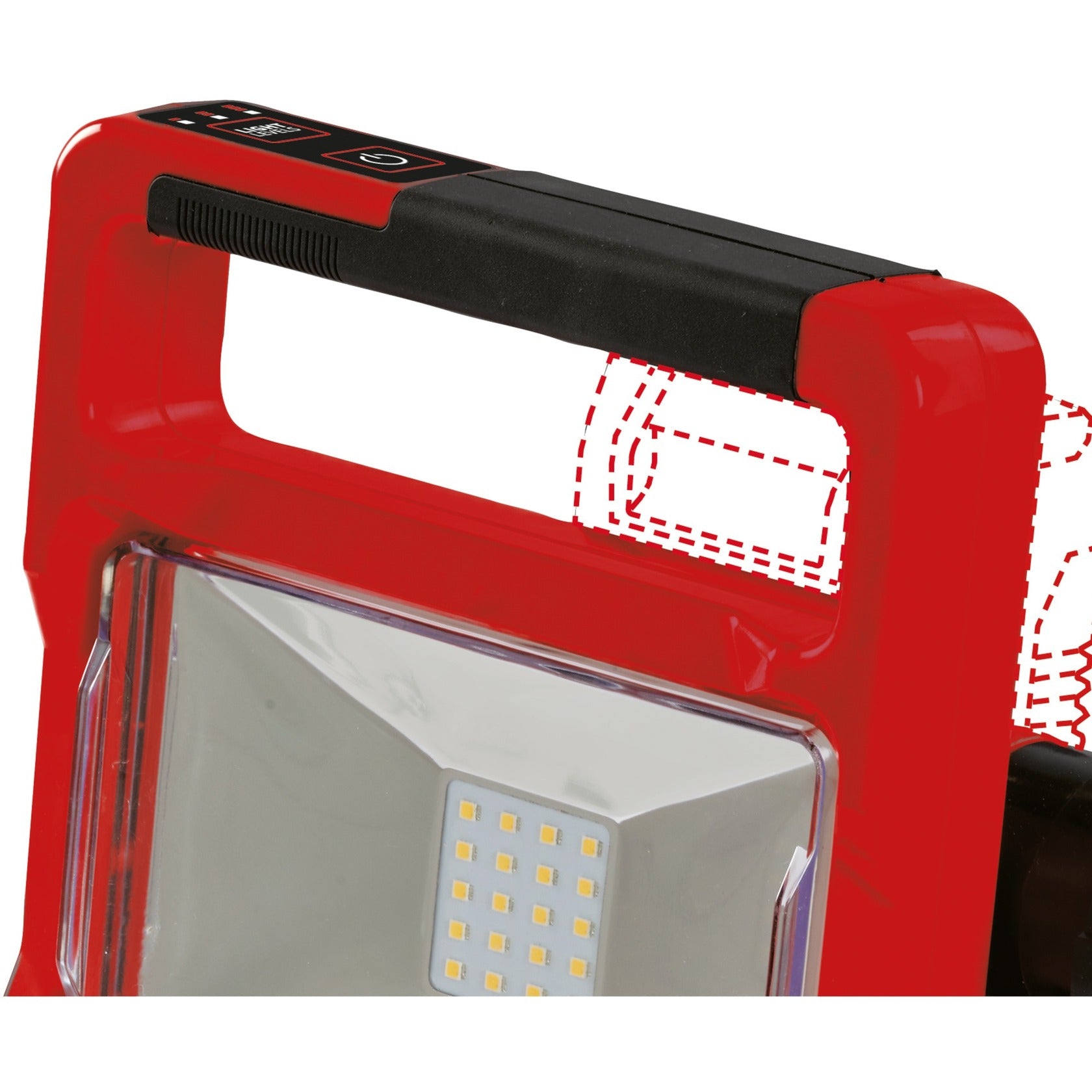 Einhell acculamp te-cl 18 2000 liac solo verlichting (rood zwart, accu en oplader niet inbegrepen)