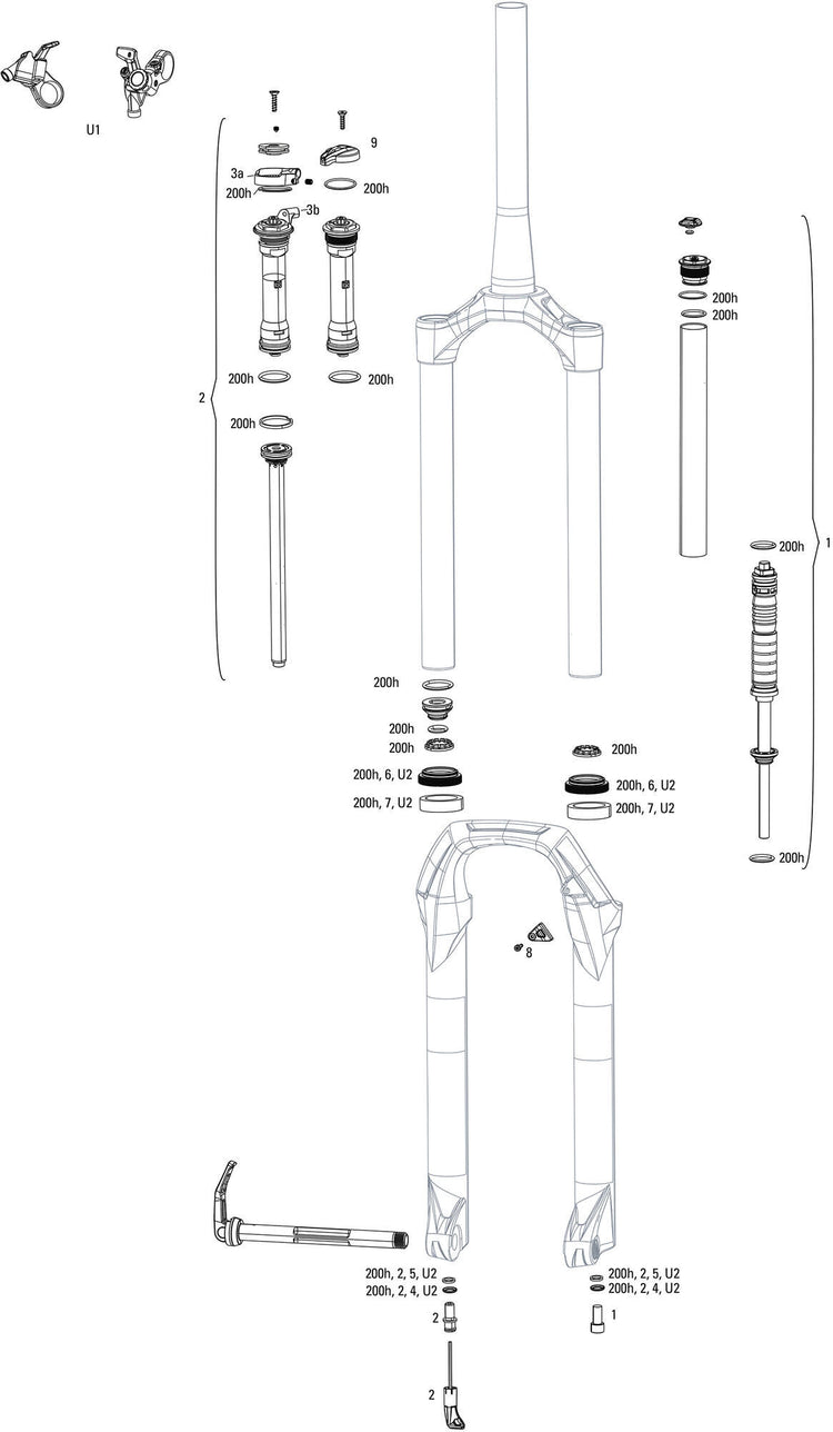 Rockshox verende voorvork judy silver tk susp.fork rs judy sil.tk 120mm black poploc