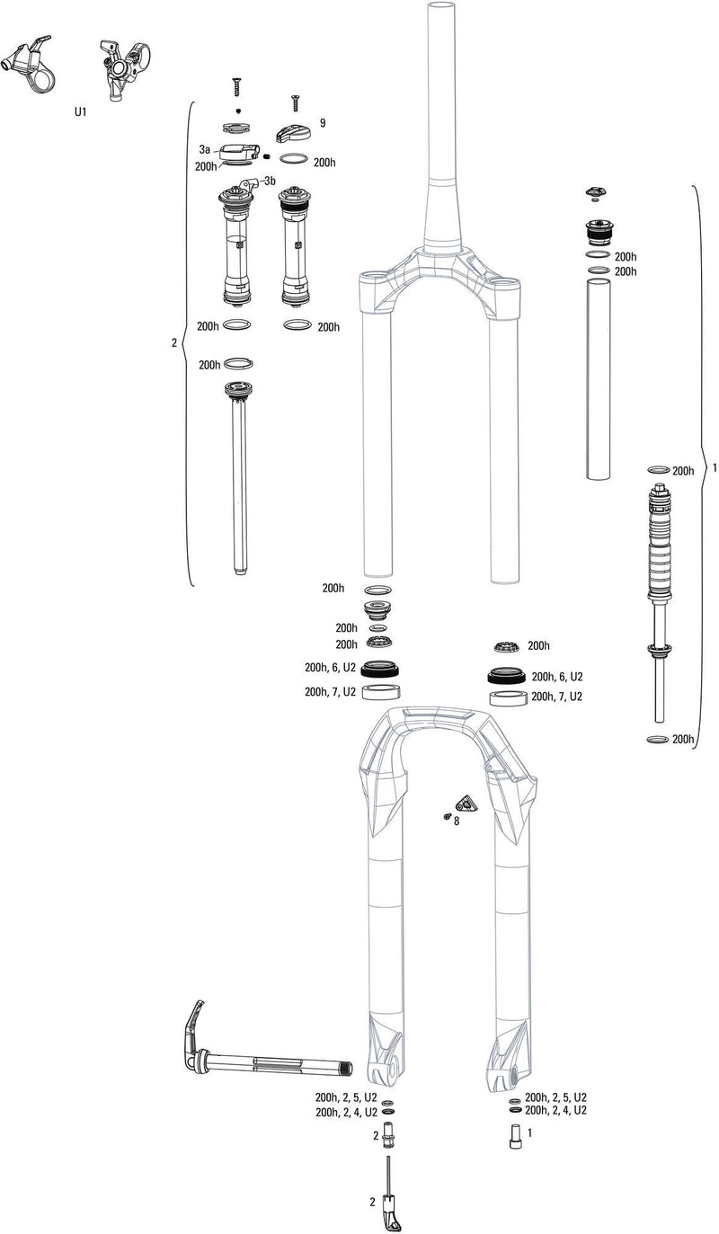 Rockshox verende voorvork judy silver tk susp.fork rs judy sil.tk 120mm black