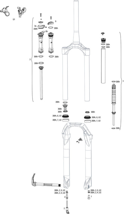 Rockshox federgabel judy silver tk susp.fork rs judy sil.tk 100mm black poploc