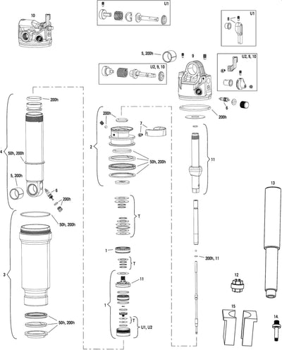 Rockshox federbein sidluxe ultimate 2p rear shock rs sidluxe ult.2p 170 x 27,5mm
