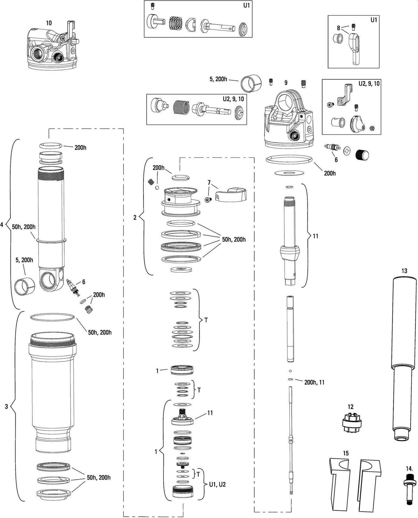 Rockshox schokdemper sidluxe ultimate 3p rear shock rs sidluxe ult.3p 190 x 45mm