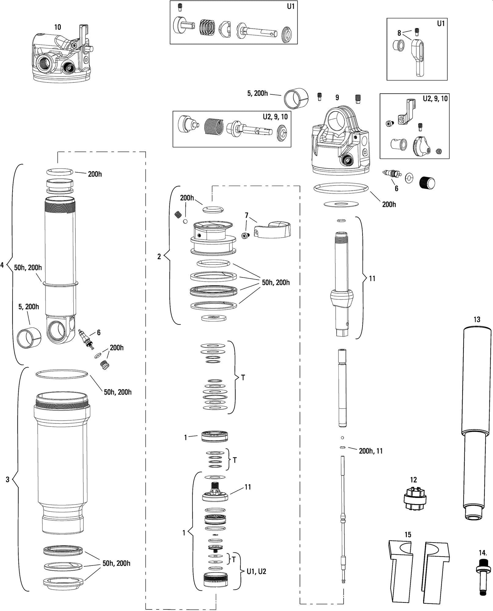 Rockshox schokdemper sidluxe ultimate 3p rear shock rs sidluxe ult.3p 190 x 45mm
