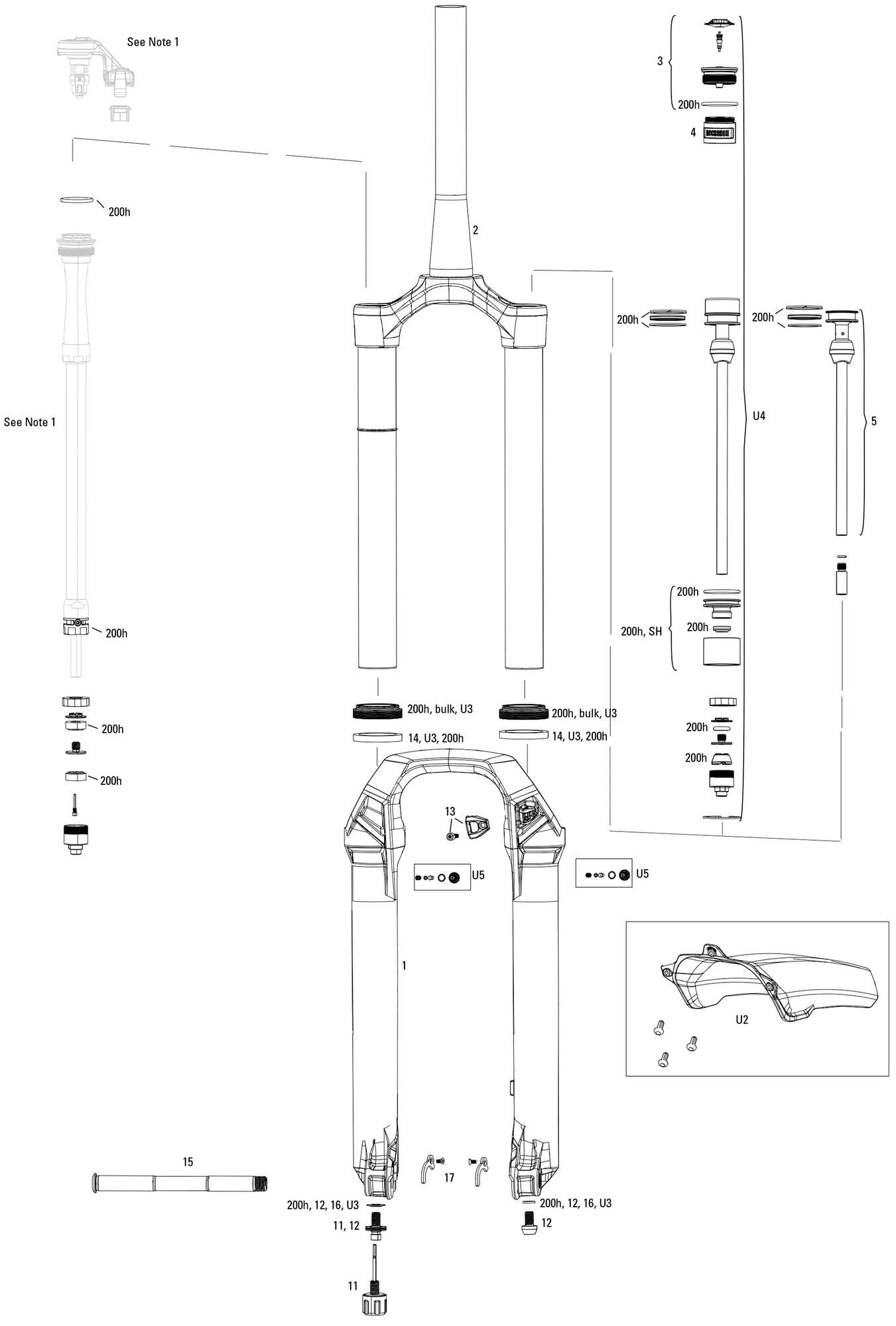 Rockshox verende voorvork lyrik ultimate flight attendant susp.fork rs lyrik ult. fa 27,5 29 160mm bl.