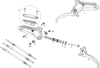 Sram level bronze stealth 2-piston disc brake