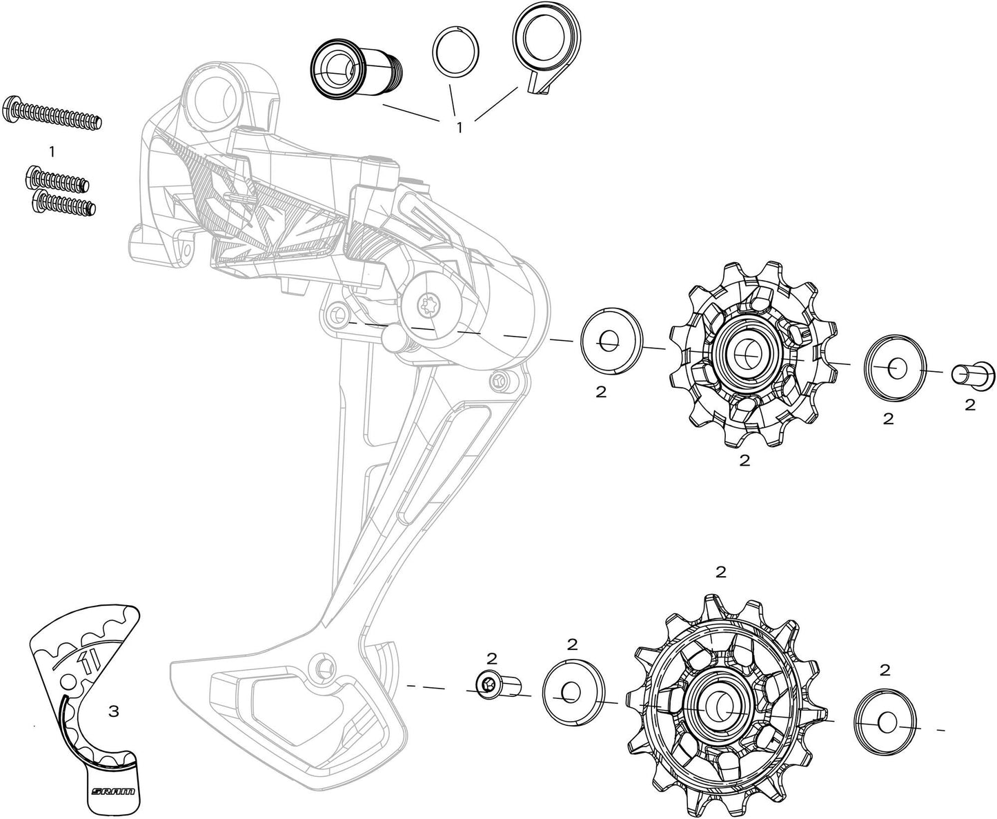 Sram achterderailleur sx eagle rear derail. sx eagle 12sp black
