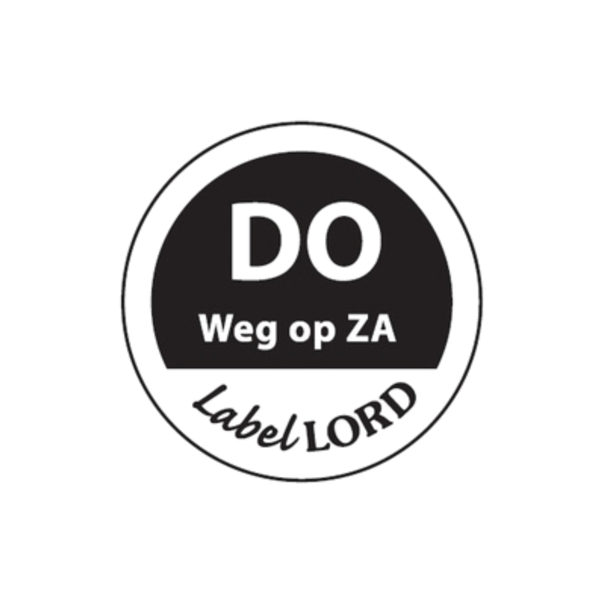 Daymark etiket 'donderdag weg op zaterdag' (500 stuks)
