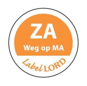 Daymark etiket zaterdag weg op maandag (500 stuks)