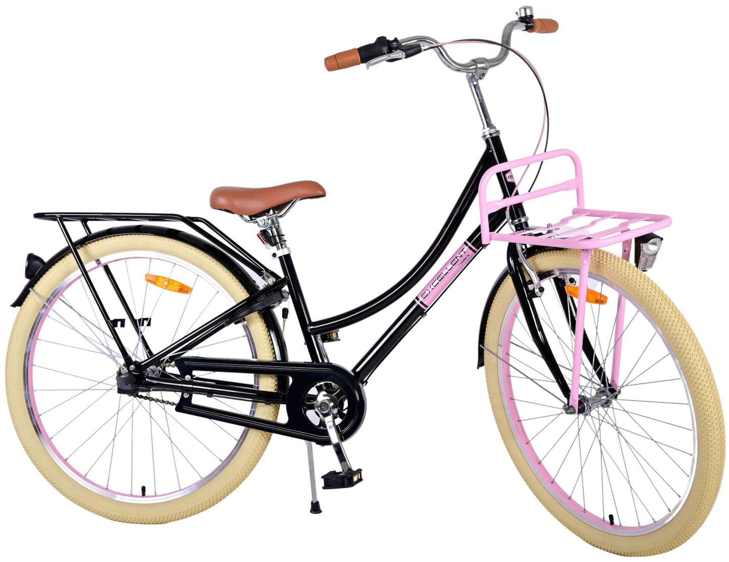 Volare Excellent Kinderfiets - Meisjes - 26 inch - Zwart - 3 versnellingen