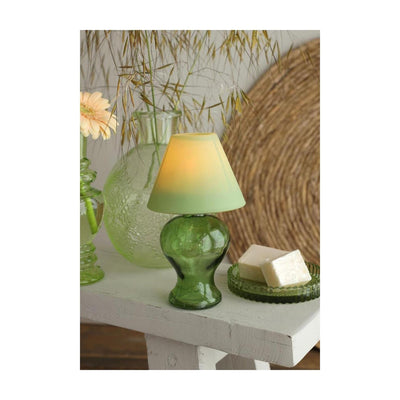Ideas 4 seasons glas lamp amber voor theelichtje ø9 h.16 cm soft green