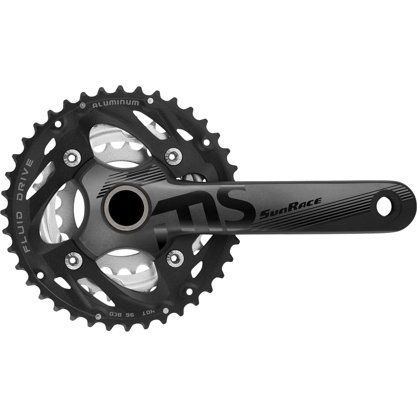 Sturmey-archer europa n.v. sunrace crankstel fcms50 10v 40 30 22 175mm +bb-set