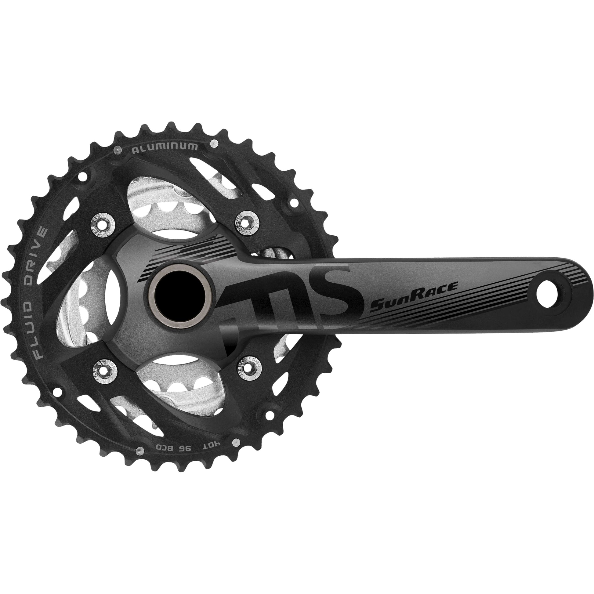 Sturmey-archer europa n.v. sunrace crankstel fcms50 10v 40 30 22 175mm +bb-set