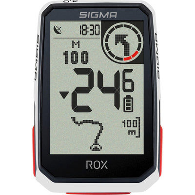 Sigma rox 4.0 gps zw wit standaard stuurhouder + usb-c oplaadkabel