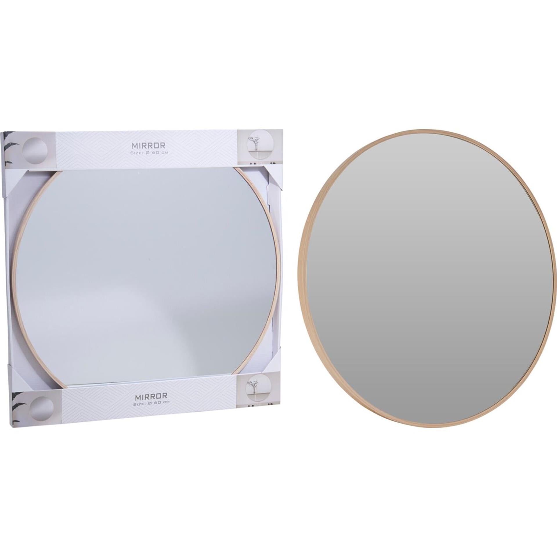 Home styling spiegel aluminium ø60cm