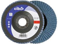 Cibo lamellenschijf 125mm blauw 60 vlak inox | 10 stuks