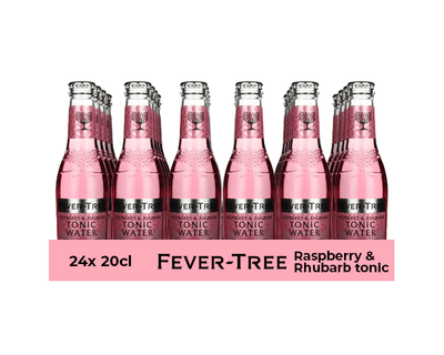 Fever tree raspberry rhubarb tonic (24x 20cl)