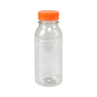 Takeaware pet flesje 250cc + oranje dop (240 stuks)