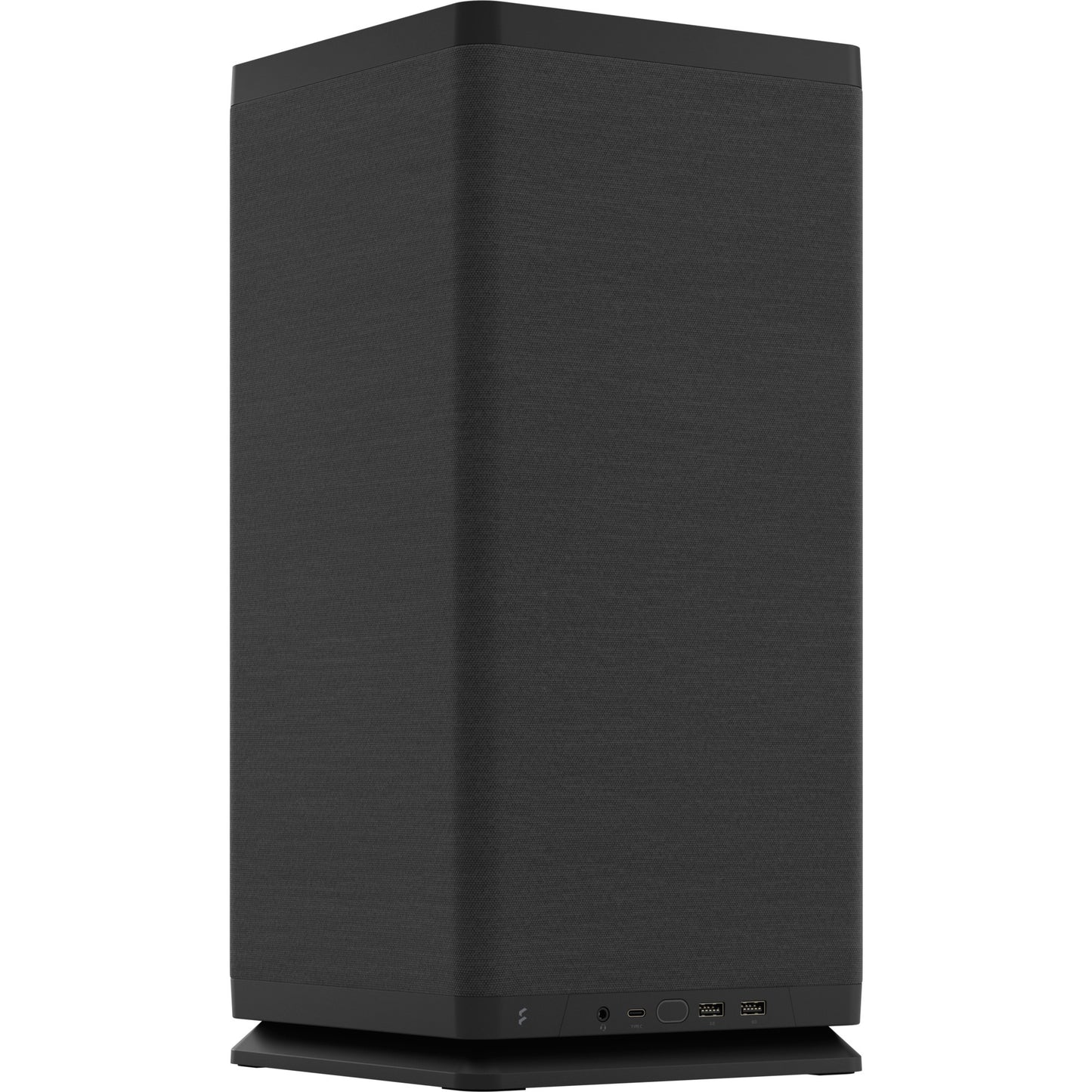 Fractal design mood black mini tower behuizing (zwart | 2x usb-a | 1x usb-c)