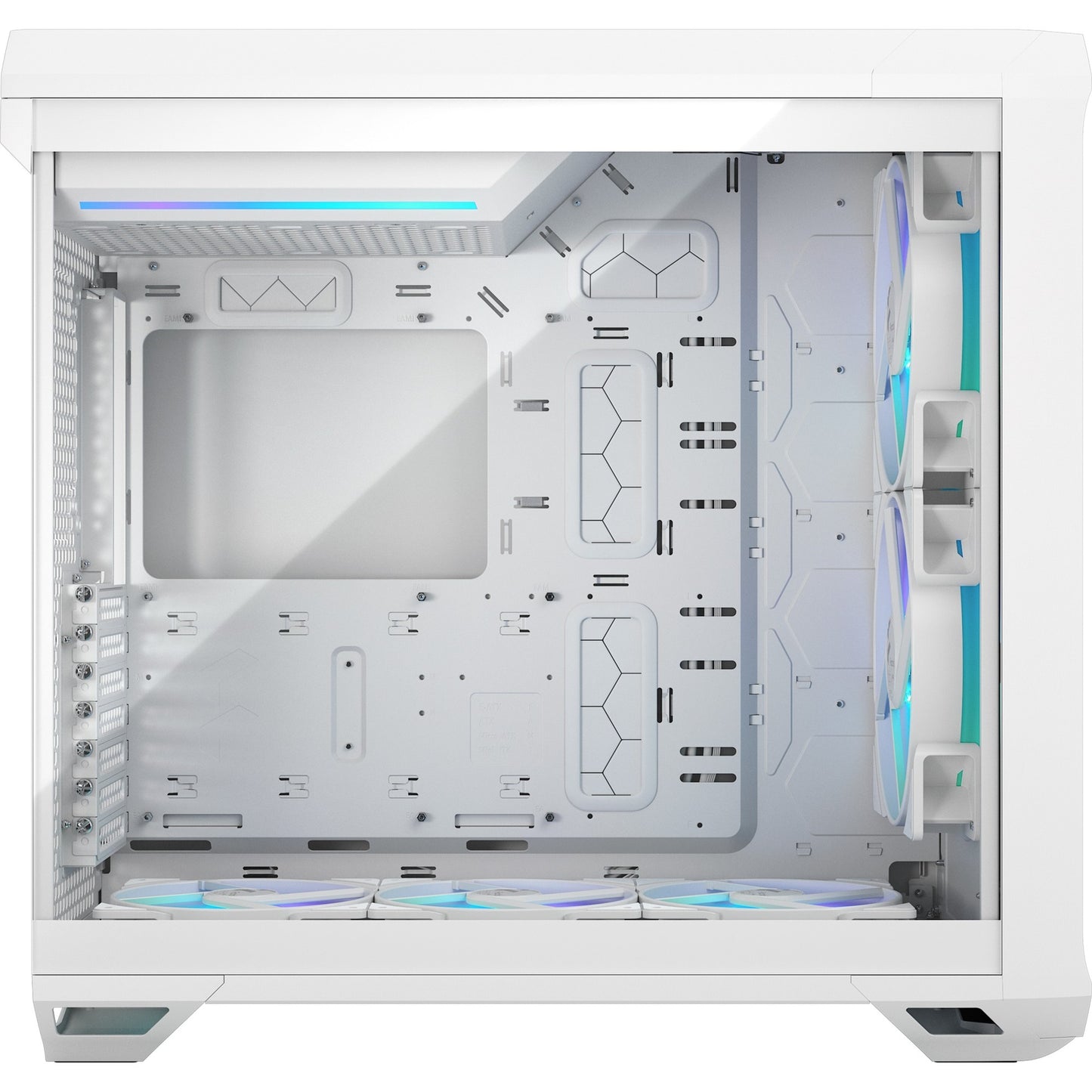 Fractal design torrent white rgb tg clear tint midi tower behuizing (wit | 2x usb-a | 1x usb-c | rgb | window)