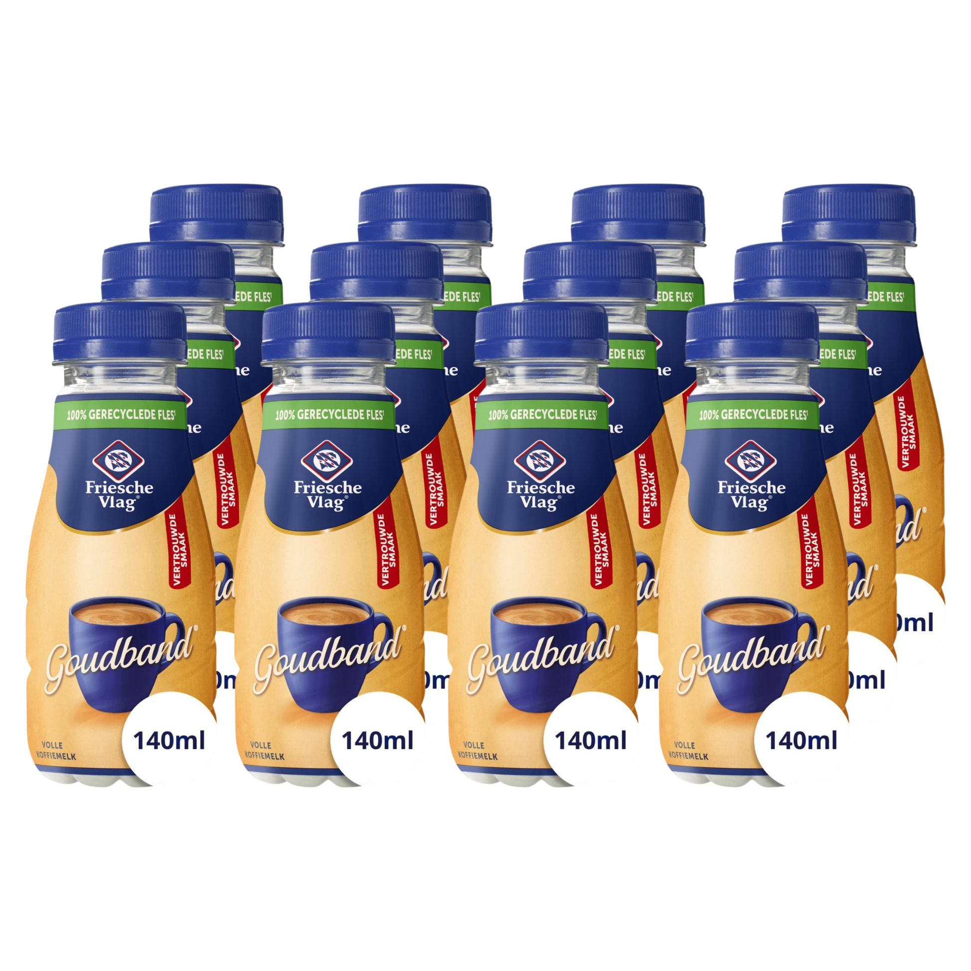 Friesche vlag goudband pet flesje (12x 140ml)