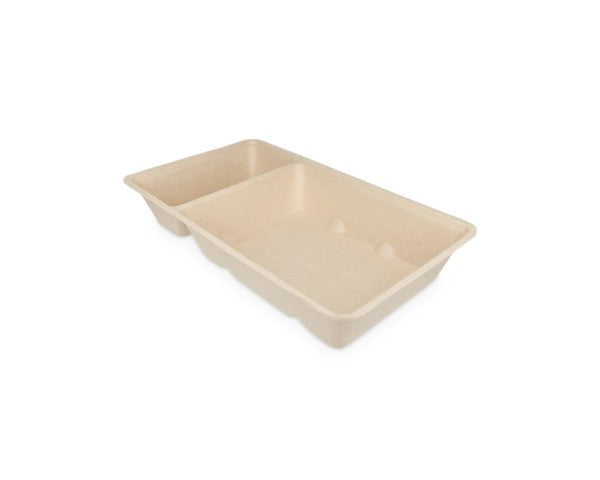 Takeaware snackbakje a20 bagasse pfas-vrij (a14+saus) (500 stuks)