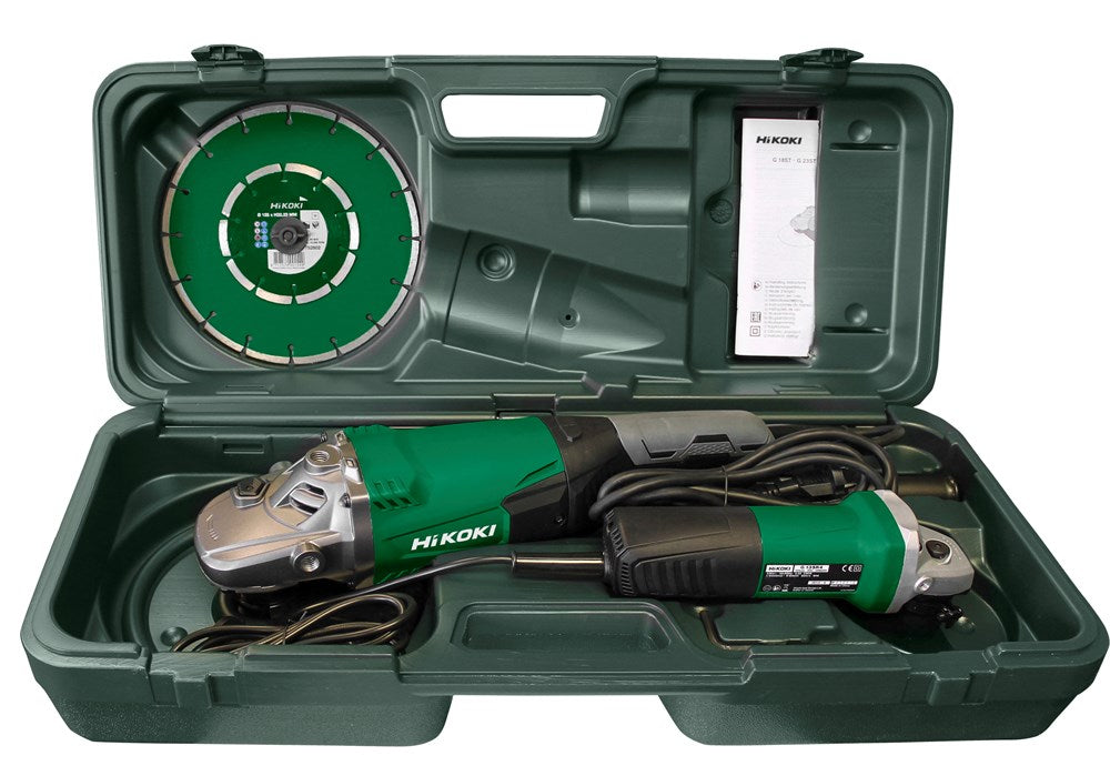 Hikoki haakse slijpmachineset g23sw2+g13sr4(s)+diamantbladen