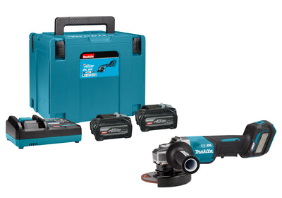 Makita ga029gu201 xgt 40v max accu haakse slijper | 125mm | 2 accu's en lader in koffer - ga029gu201