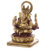 Goud rood ganesh beeld 14cm