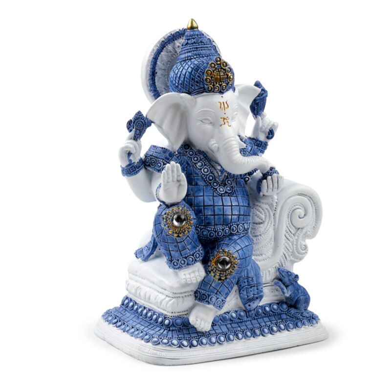 Wit blauw ganesh meditatie