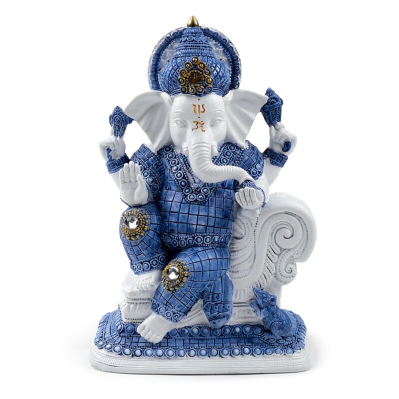 Wit blauw ganesh meditatie