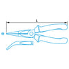 Berner 100527 Telefoontang gebogen 205 mm