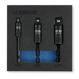 Berner bitadapterset 1 4 bit naar dop 1 4 , 3 8 , 1 2 - afbeelding 1