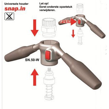 Snap-in sn-50-w houder voor snap-in systeem cyclus 7202750