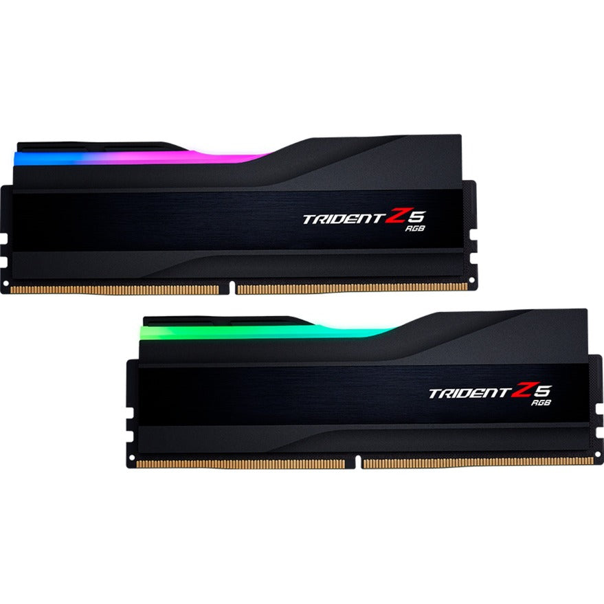 G.skill 64 gb ddr5-6000 kit werkgeheugen (zwart, f5-6000j3636f32gx2-tz5rk, trident z5 rgb, xmp)