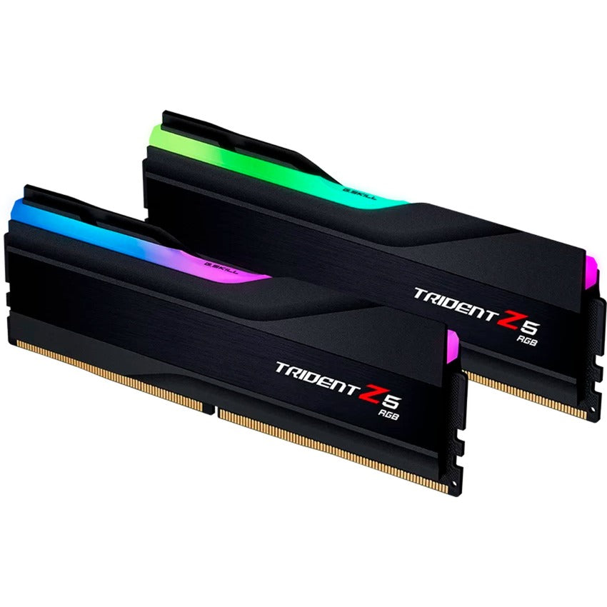 G.skill 64 gb ddr5-6000 kit werkgeheugen (zwart, f5-6000j3636f32gx2-tz5rk, trident z5 rgb, xmp)