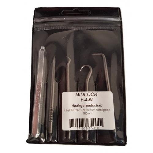 Midlock haakgereedschap 4-delig