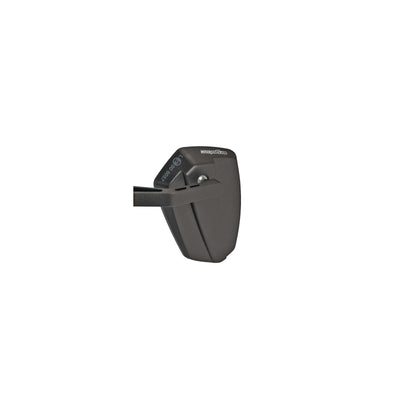 Ergotec spiegel m-77 korte arm 120 x 80-55 mm aluminium - zwart gezandstraald (k approved)