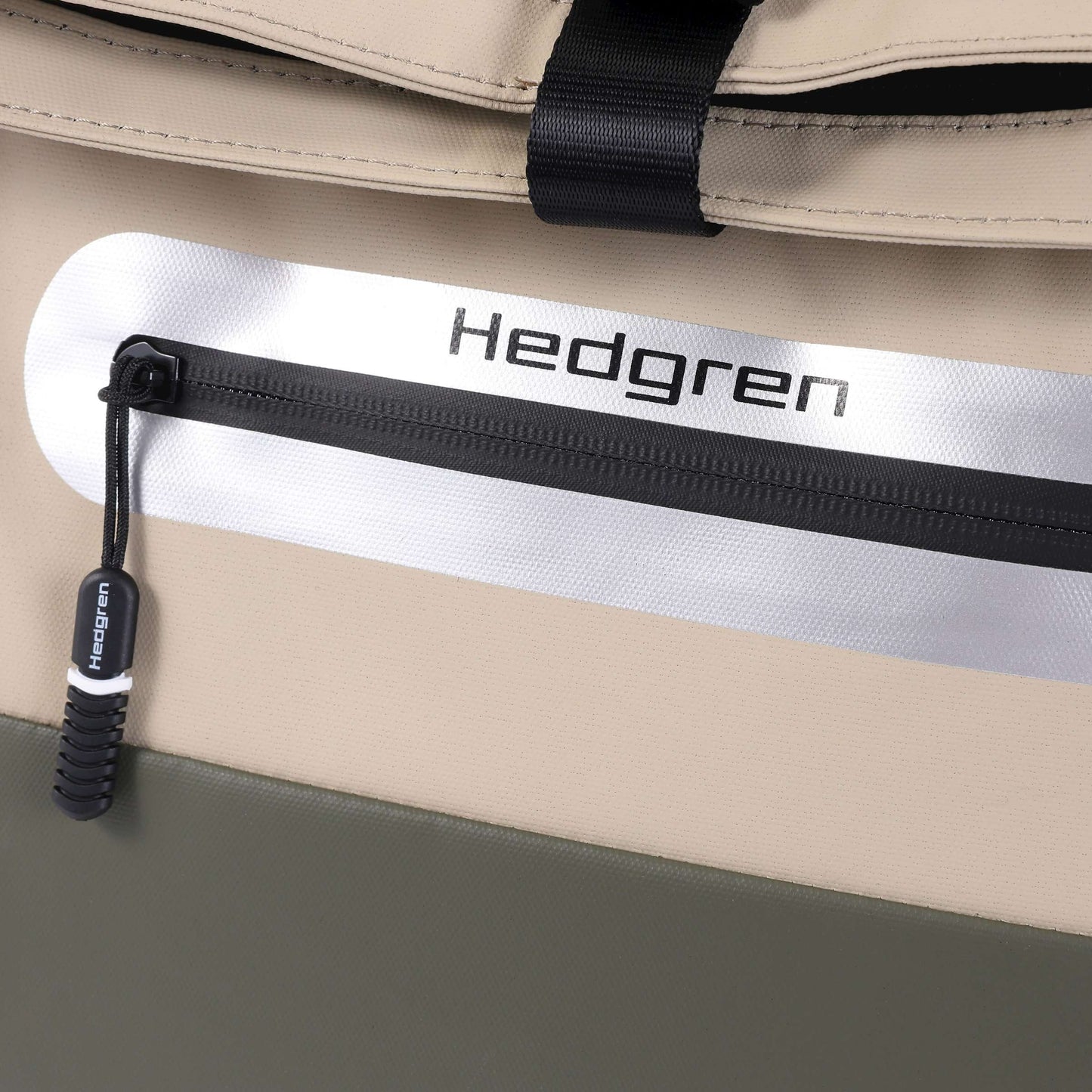 Hedgren commute bike chain rugtas 18,2l beige olive