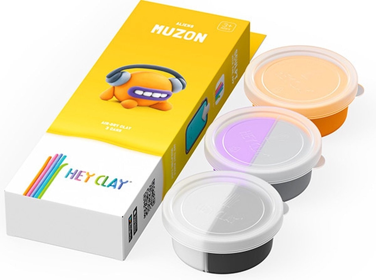Hey-clay muzon 3 cans boetseerklei