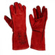 Lashandschoen rundersplit rood kevlar gestikt | 6 stuks