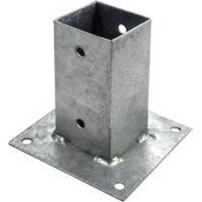 Connex paalhouder op plaat 71x71x150 vvz - hv4273