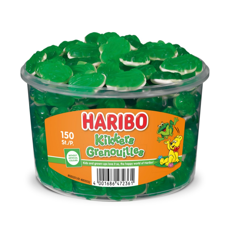 Haribo kikkers - snoep met schuim - 150 stuks silo