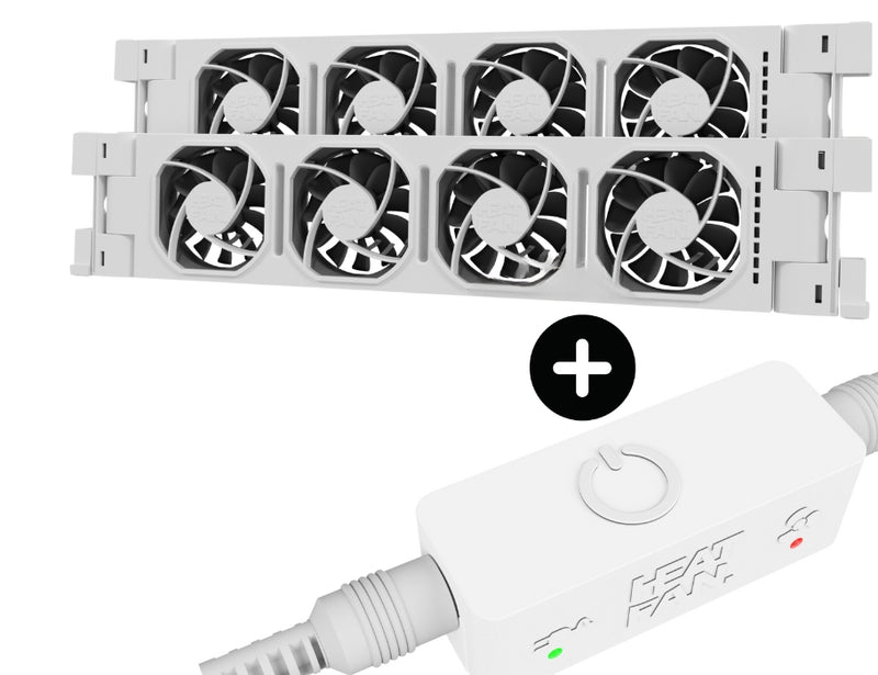 Heatfan 4 - radiatorventilator duo - wit + touch sensor