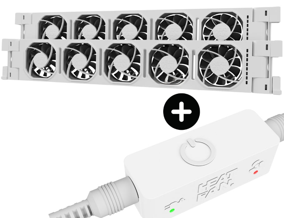 Heatfan 5 - radiatorventilator duo - wit + touch sensor