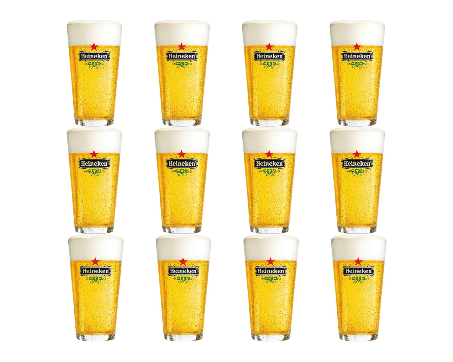 Heineken amsterdammer vaasje glas (12x 25cl)