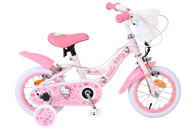 Volare hello kitty kinderfiets - meisjes - 12 inch - roze - twee handremmen