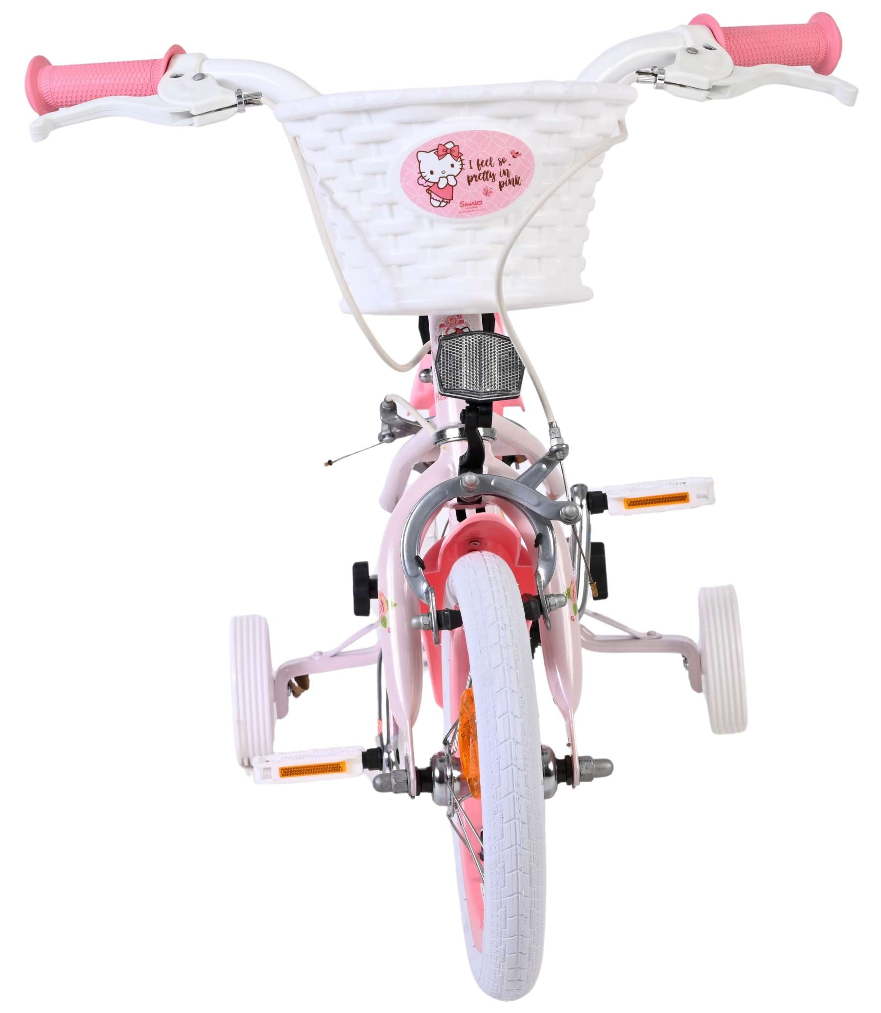 Volare hello kitty kinderfiets - meisjes - 12 inch - roze - twee handremmen
