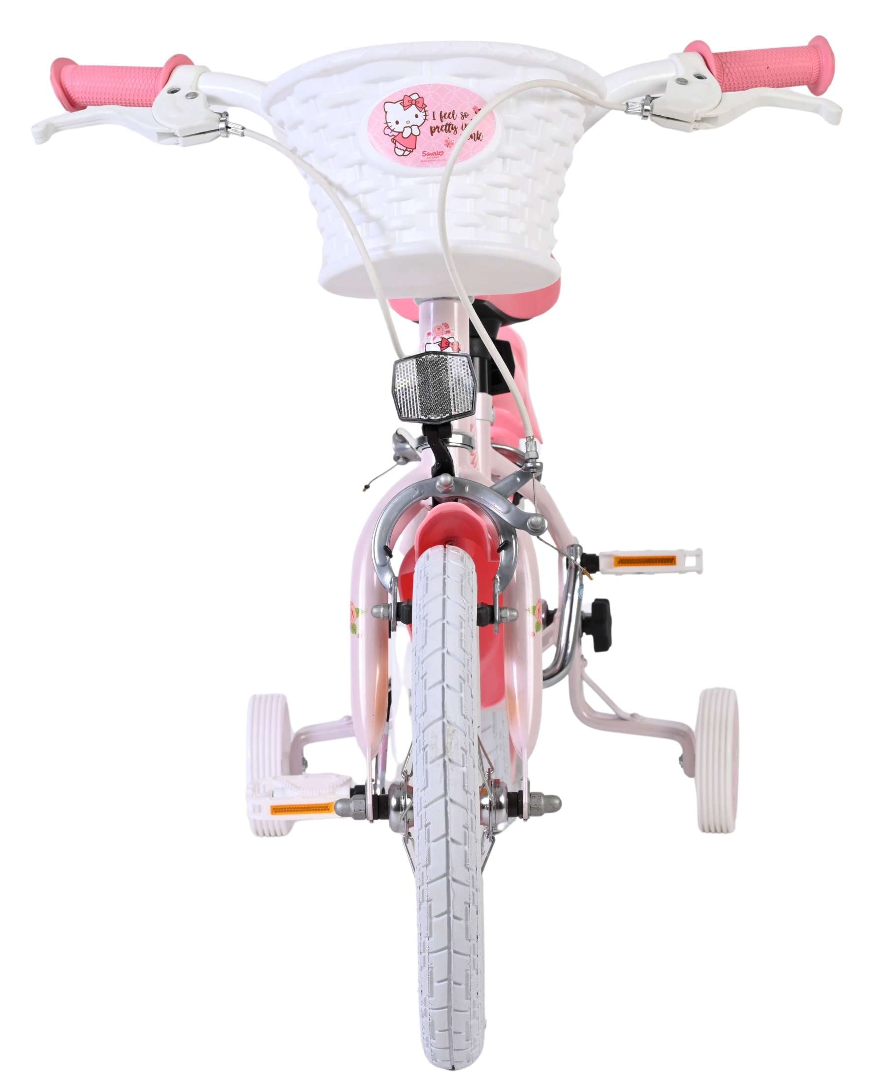 Hello kitty kinderfiets - meisjes - 14 inch - roze - twee handremmen