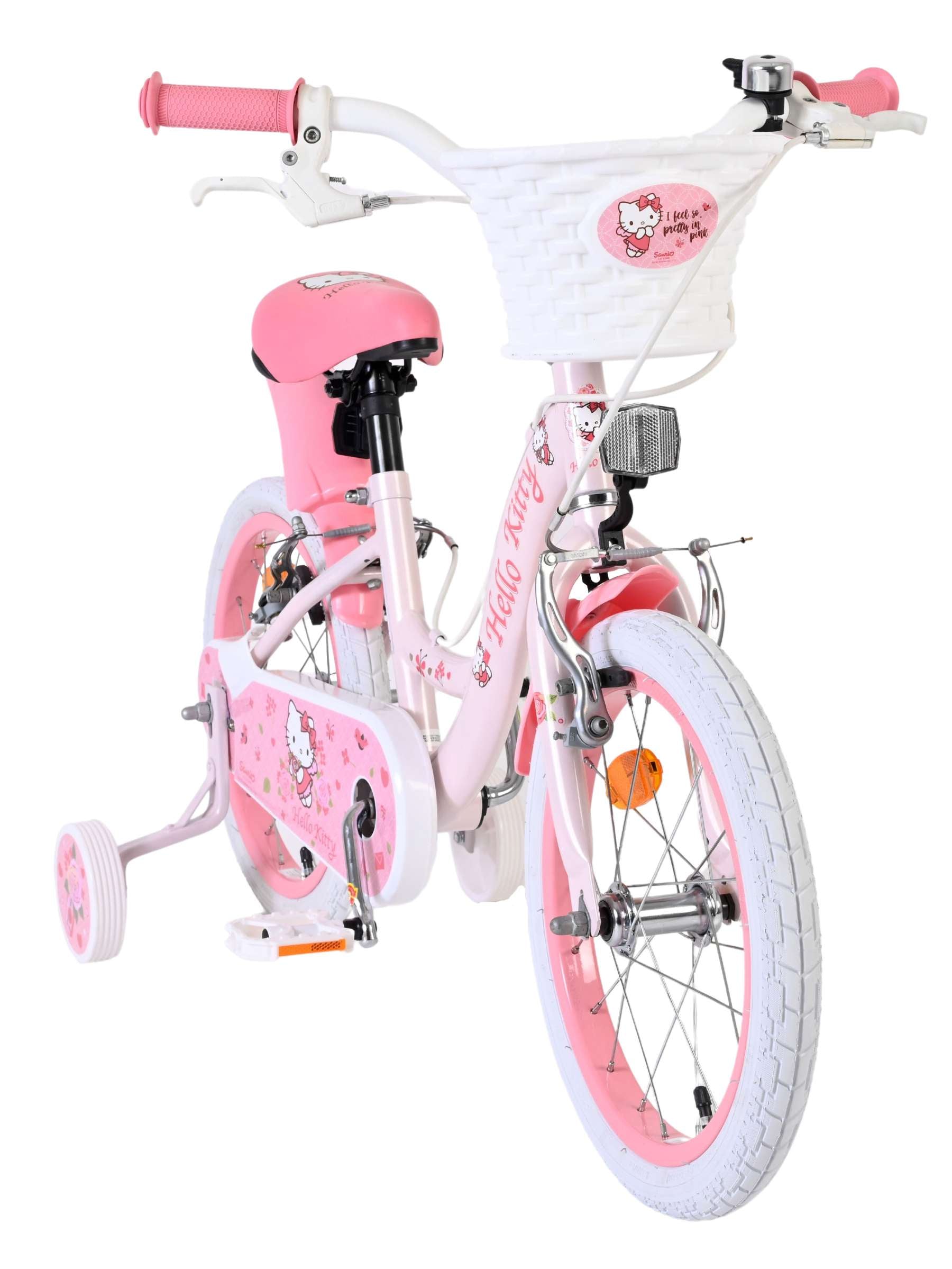 Volare hello kitty kinderfiets - meisjes - 16 inch - roze - twee handremmen